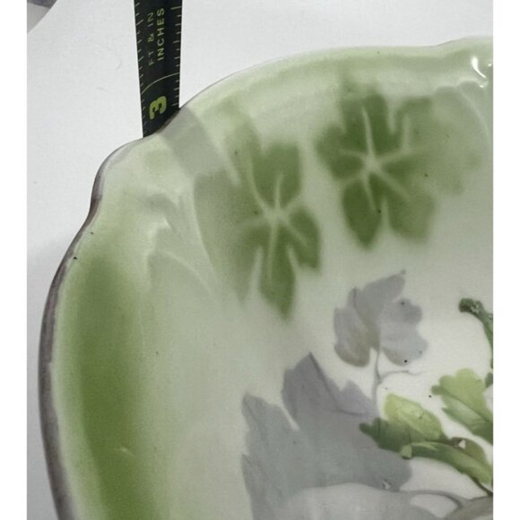 Antique Hand-Painted German 250 Porcelain Bowl Roses Floral Grape GrannyCore - Picture 6 of 6